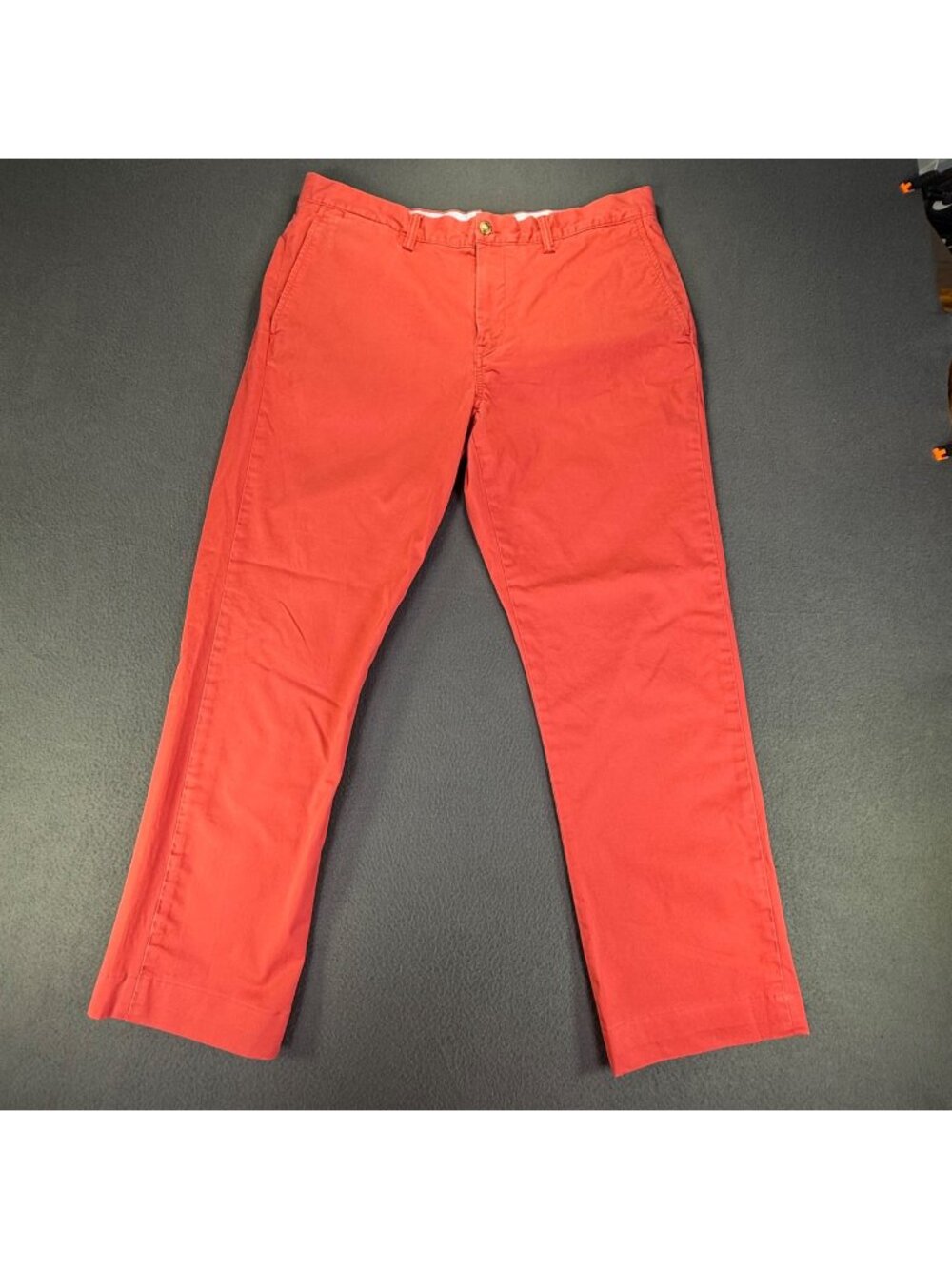 Polo Ralph Lauren Bedford Chino Pants 34x30 Red Khaki Straight Fit Cotton Twill